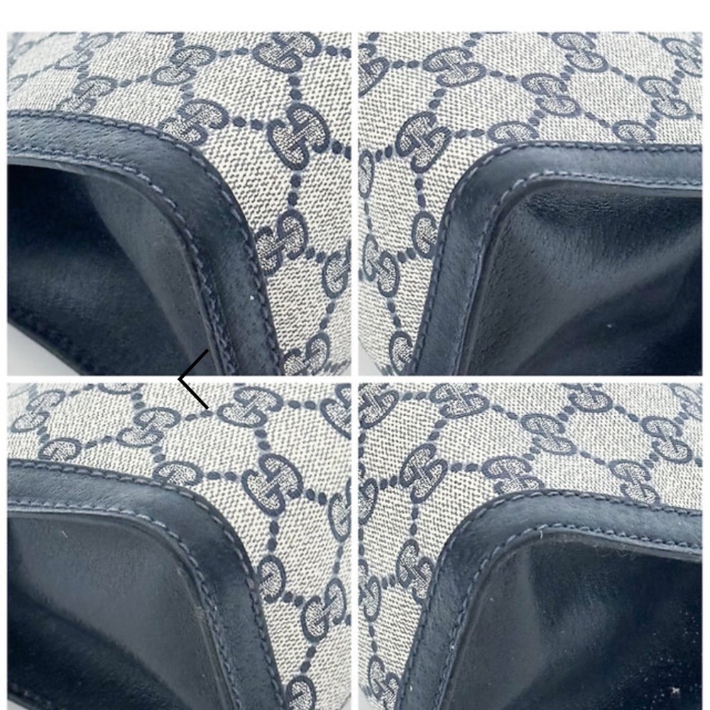 Gucci Navy and Red sherry line vintage - Picture 6 of 12